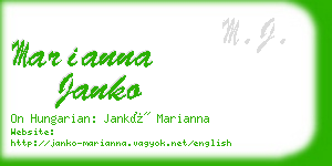 marianna janko business card